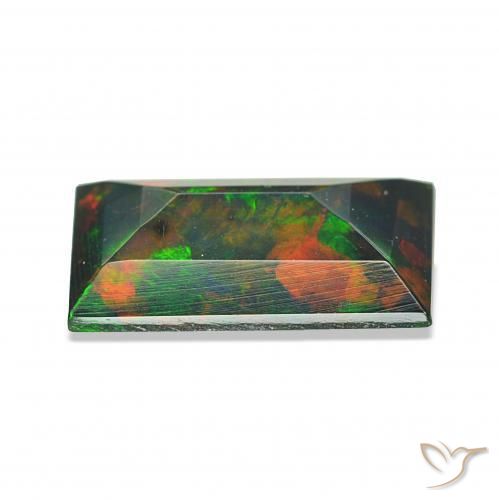 Opale noire Multicolore naturelle Baquette, 1.30 ct, Opaque