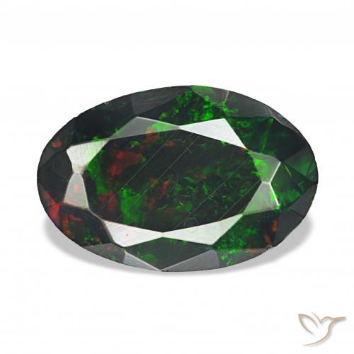 1.50ct Multicolore Opale noire, ovale, Opaque