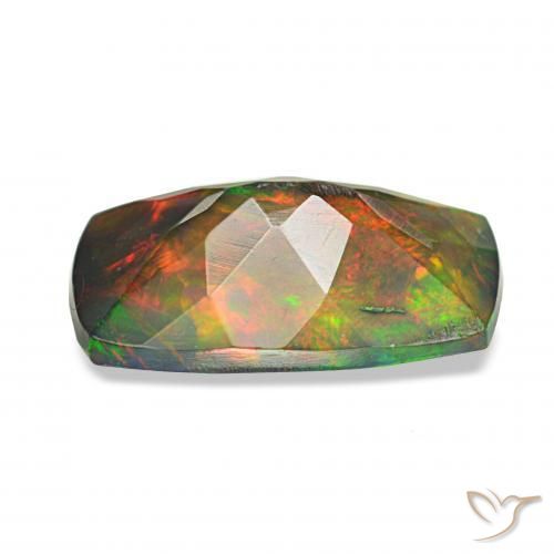 Opale noire Multicolore naturelle Coussin, 1.17 ct, Opaque