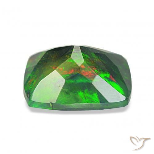 Opale noire Multicolore naturelle Coussin, 1.46 ct, Opaque
