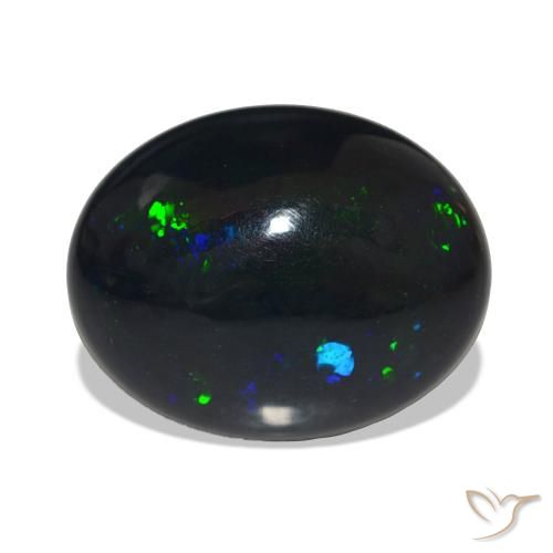 11.99ct Multicolore Opale noire Pierres précieuses, ovale, Opaque