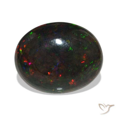 13.53ct Multicolore Opale noire, ovale, Opaque