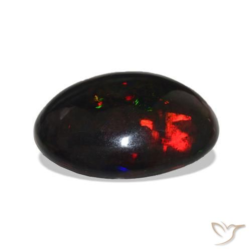 Opale noire Multicolore naturelle ovale, 9.65 ct, Opaque
