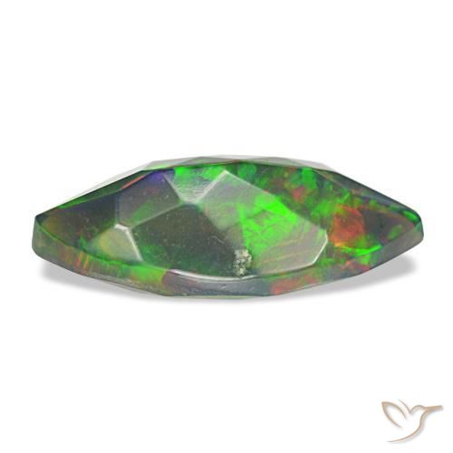 Opale noire multicolore naturelle marquise, 1,00 ct, translucide