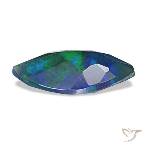 Opale noire multicolore naturelle marquise, 0,96 ct, opaque