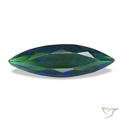 Opale noire multicolore naturelle marquise, 1,81 ct, translucide