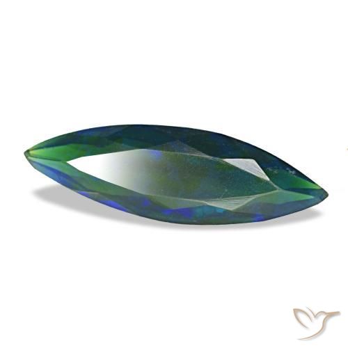 Opale noire multicolore naturelle marquise, 1,81 ct, translucide