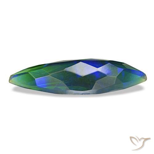 Opale noire multicolore naturelle marquise, 1,81 ct, translucide