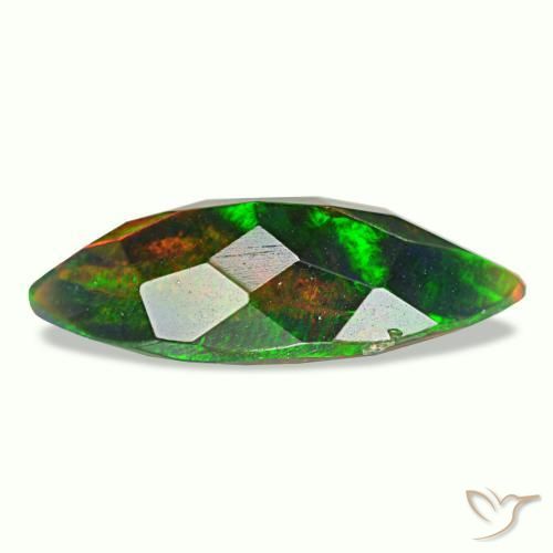 Opale noire multicolore naturelle marquise, 1,49 ct, opaque