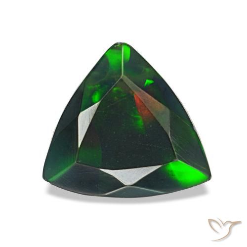 Opale noire multicolore naturelle trillion, 1,07 ct, opaque