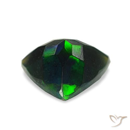 Opale noire multicolore naturelle trillion, 1,07 ct, opaque