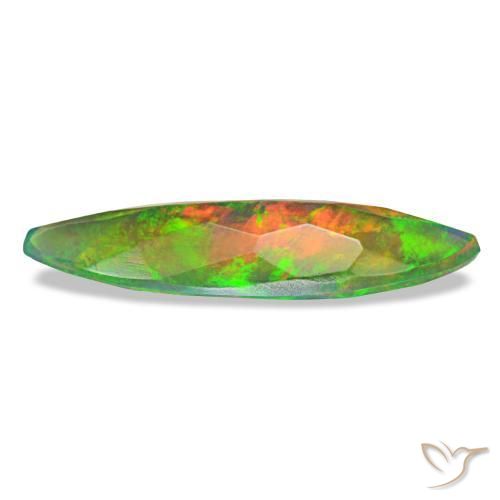 Opale noire multicolore naturelle marquise, 1,79 ct, translucide