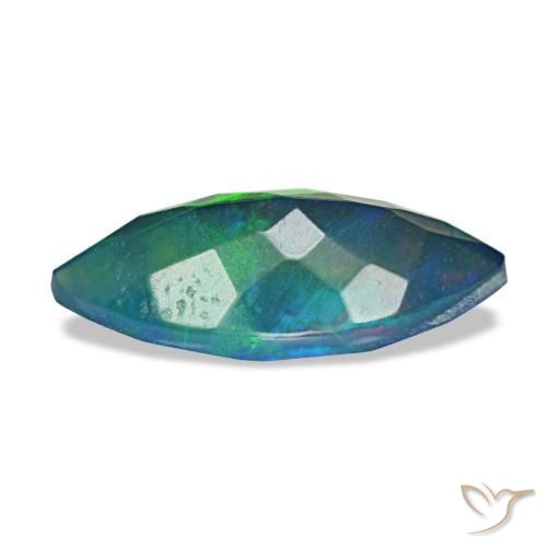 Opale noire multicolore naturelle marquise, 1,94 ct, translucide
