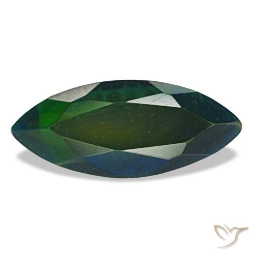 Opale noire multicolore naturelle marquise, 1,77 ct, translucide