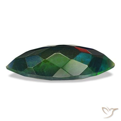 Opale noire multicolore naturelle marquise, 1,77 ct, translucide