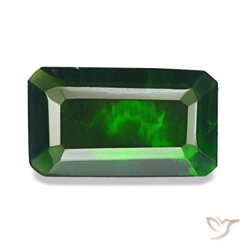 Opale noire multicolore naturelle taille émeraude, 2,18 ct, translucide
