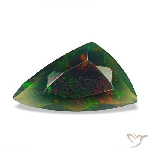 Opale noire multicolore naturelle forme fantaisie, 1,16 ct, translucide