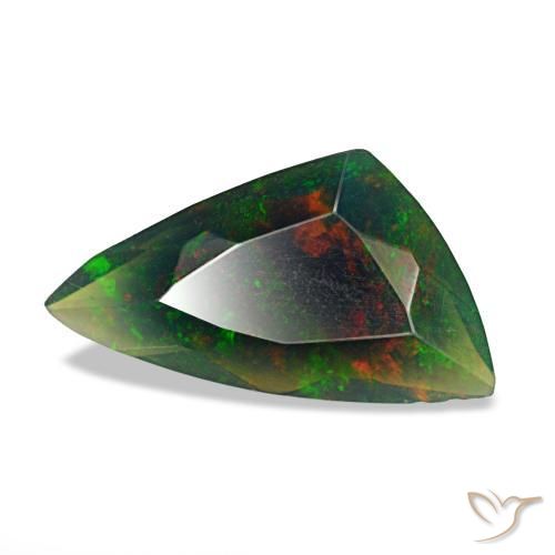 Opale noire multicolore naturelle forme fantaisie, 1,16 ct, translucide