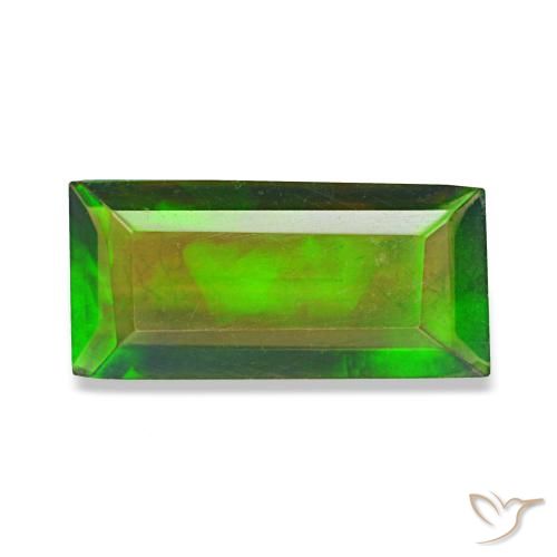 Opale noire multicolore naturelle baguette, 1,33 ct, translucide