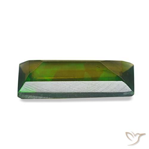 Opale noire multicolore naturelle baguette, 1,33 ct, translucide