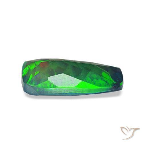 Opale noire multicolore naturelle coupe coussin, 0,93 ct, translucide