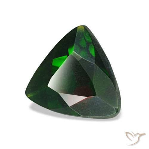 Opale noire multicolore naturelle trillion, 1,06 ct, opaque