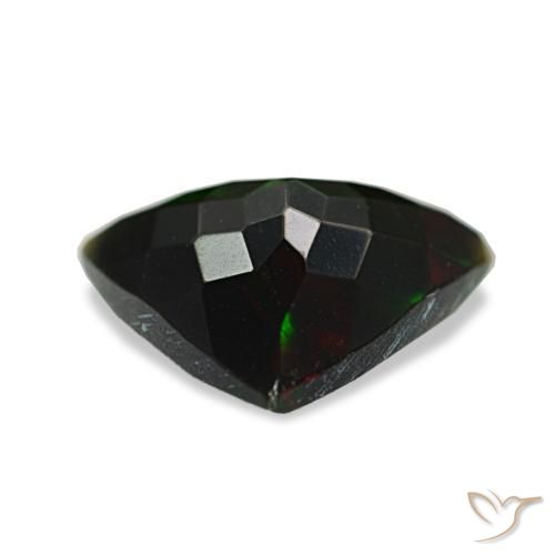 Opale noire multicolore naturelle trillion, 1,28 ct, opaque
