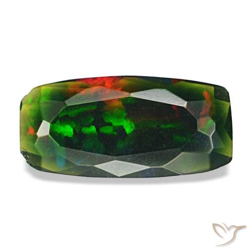 Opale noire multicolore de 1,18 ct, coussin, translucide