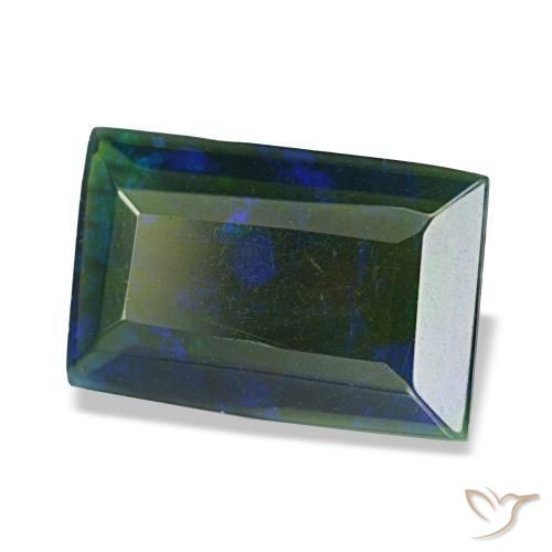 Opale noire multicolore naturelle baguette, 1,49 ct, translucide