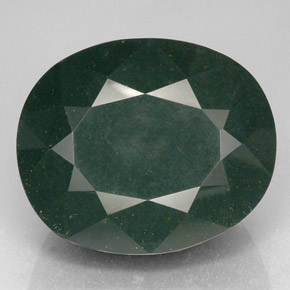 Héliotrope vert naturelle coupe ovale, 102,65 ct, opaque