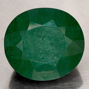 Héliotrope vert naturelle coupe ovale, 90,45 ct, opaque