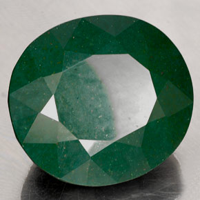Héliotrope vert naturelle coupe ovale, 90,45 ct, opaque