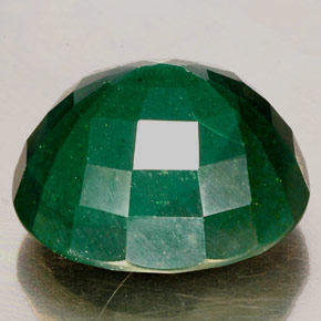 Héliotrope vert naturelle coupe ovale, 90,45 ct, opaque
