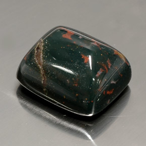 Héliotrope vert naturelle coupe coussin, 26,05 ct, opaque