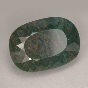 Héliotrope vert naturelle coupe coussin, 20,24 ct, opaque