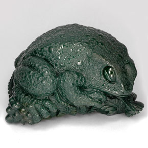 Héliotrope vert naturelle forme fantaisie, 931,99 ct, opaque