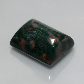 Héliotrope vert naturelle baguette, 10,72 ct, opaque