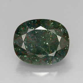 Héliotrope vert naturelle coupe ovale, 15,97 ct, opaque