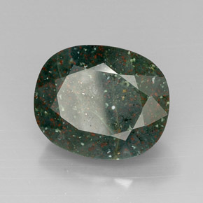 Héliotrope vert naturelle coupe ovale, 15,97 ct, opaque