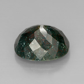 Héliotrope vert naturelle coupe ovale, 15,97 ct, opaque