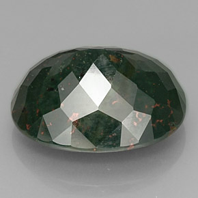 Héliotrope vert naturelle coupe ovale, 24,04 ct, opaque