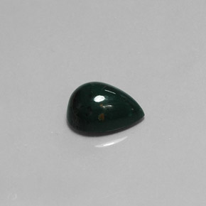 Héliotrope vert naturelle en forme de poire, 4,59 ct, opaque