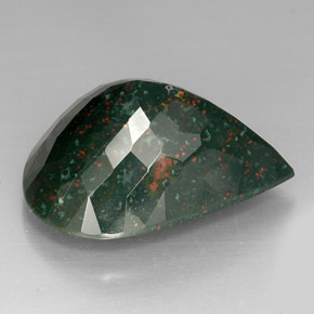 Héliotrope vert naturelle en forme de poire, 39,03 ct, opaque