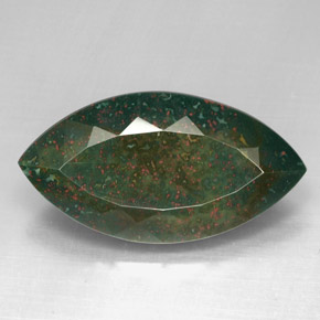 Héliotrope vert naturelle marquise, 46,64 ct, opaque