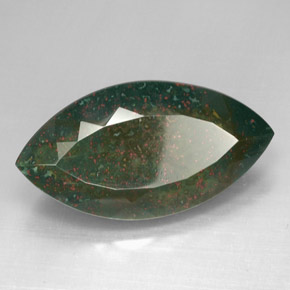 Héliotrope vert naturelle marquise, 46,64 ct, opaque