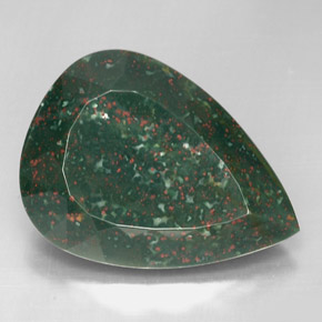 Héliotrope vert naturelle en forme de poire, 46,95 ct, opaque