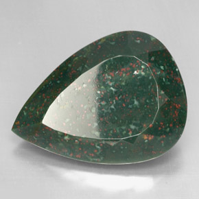 Héliotrope vert naturelle en forme de poire, 46,95 ct, opaque