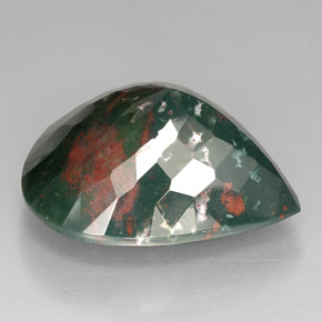 Héliotrope vert naturelle en forme de poire, 74,01 ct, opaque