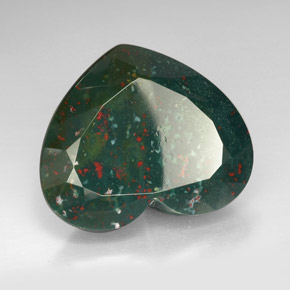 Héliotrope vert naturelle forme de coeur, 86,15 ct, opaque