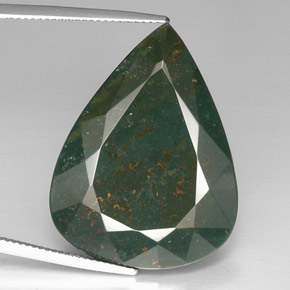 Héliotrope vert naturelle en forme de poire, 39,39 ct, opaque